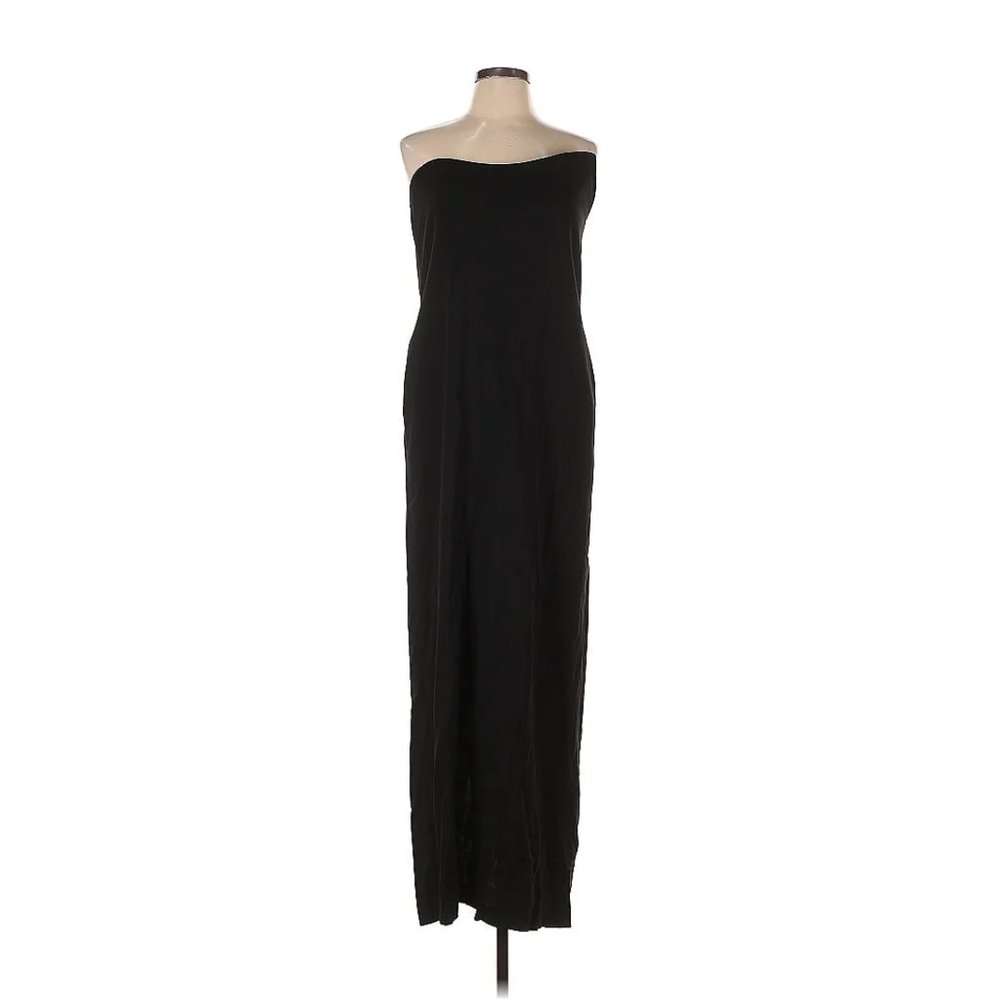 Women's Zara Long Black Strapless Dress Large